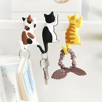 

1pcs Fridge Magnets Hot New Lovely Multifunctional Cartoon Cat Magnet Button Refrigerator Sticker Creative Hooks home decoration
