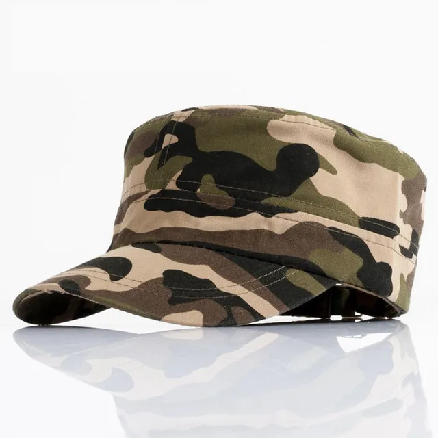 AEbone Camouflage Flat Cap for Men Camo Military Hats Casual Summer