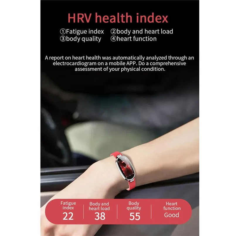 B79 Female Smart Bracelet Fitness Tracker PPG ECG Sleep Monitoring Call Reminder Color Screen Sports Health Waterproof 50JUN193