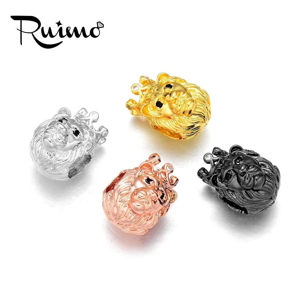 Роскошные бусины RUIMO с микроинкрустацией из циркона для самостоятельного