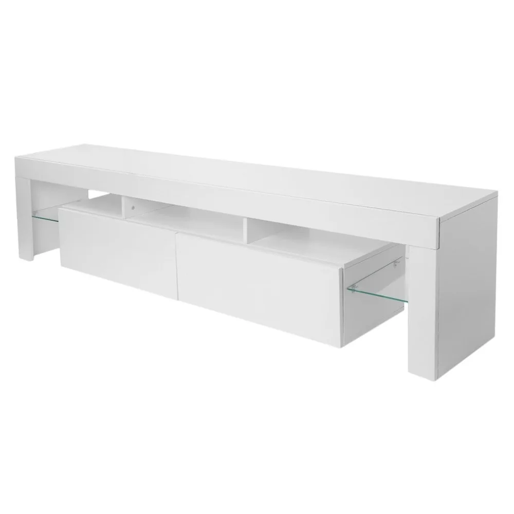 

High Glossy Modern TV Unit Family TV Cabinet Desk Table Stand Home Furniture Decoration 2000*350*450mm Free LED