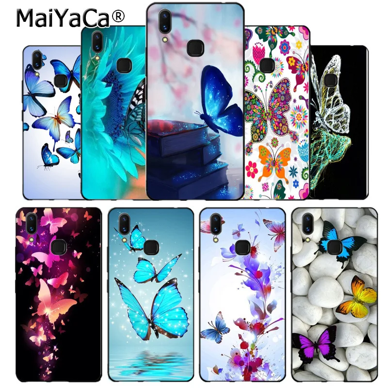 maiyaca butterfly flowers black soft tpu phone for vivo v9 v7 y83 x20 x20plus x21 plus nex maiyaca butterfly flowers black soft tpu phone for vivo v9 v7 y83 x20 x20plus x21 plus nex