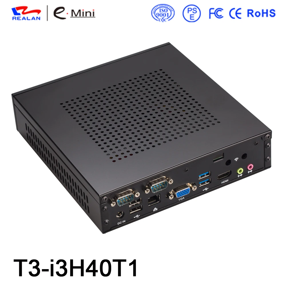 Industrial PC Desktop HTPC Mini Computer Barebone Mini PC Windows 10 Linux Intel Core i3 4010Y