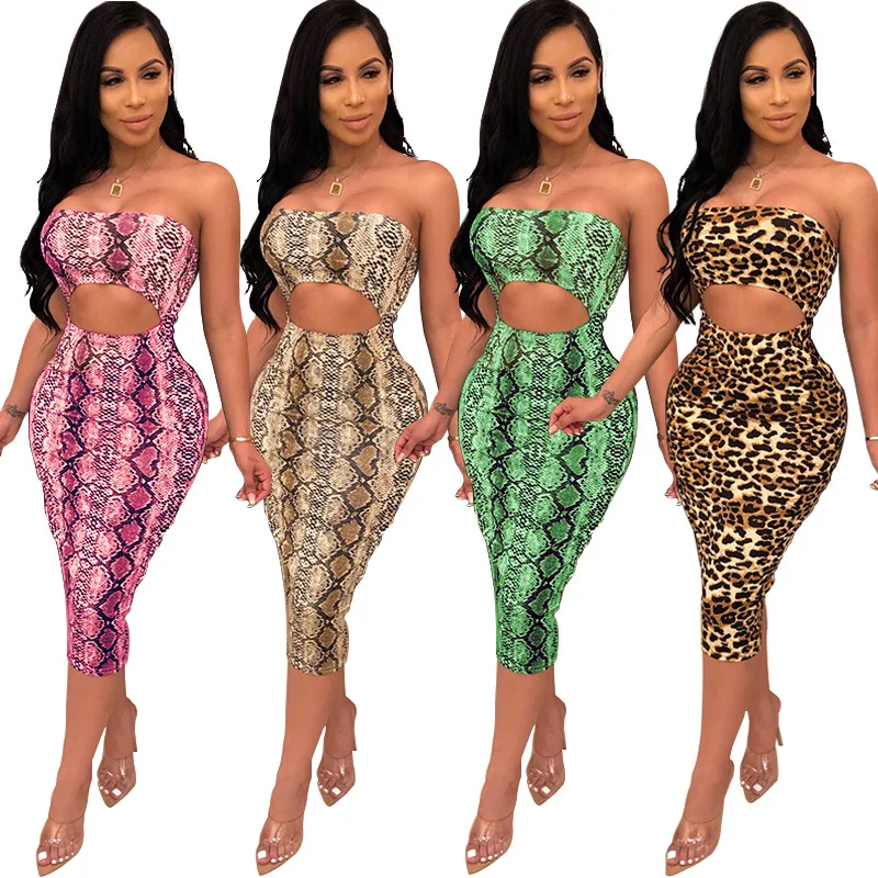 ABASONA Women Summer Dress 2019 New Fashion Strapless Stretch Leopard Print Sexy Bodycon Evening Party Dresses Vestido Plus Size ABASONA Women Summer Dress 2019 New Fashion Strapless Stretch Leopard Print Sexy Bodycon Evening Party Dresses Vestido Plus Size