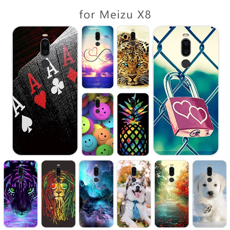 Soft Silicone Cover for Meizu X8 Luxury 6.2 inch Skuli Phone Case Clear TPU Shell X 8 Funda Capa |