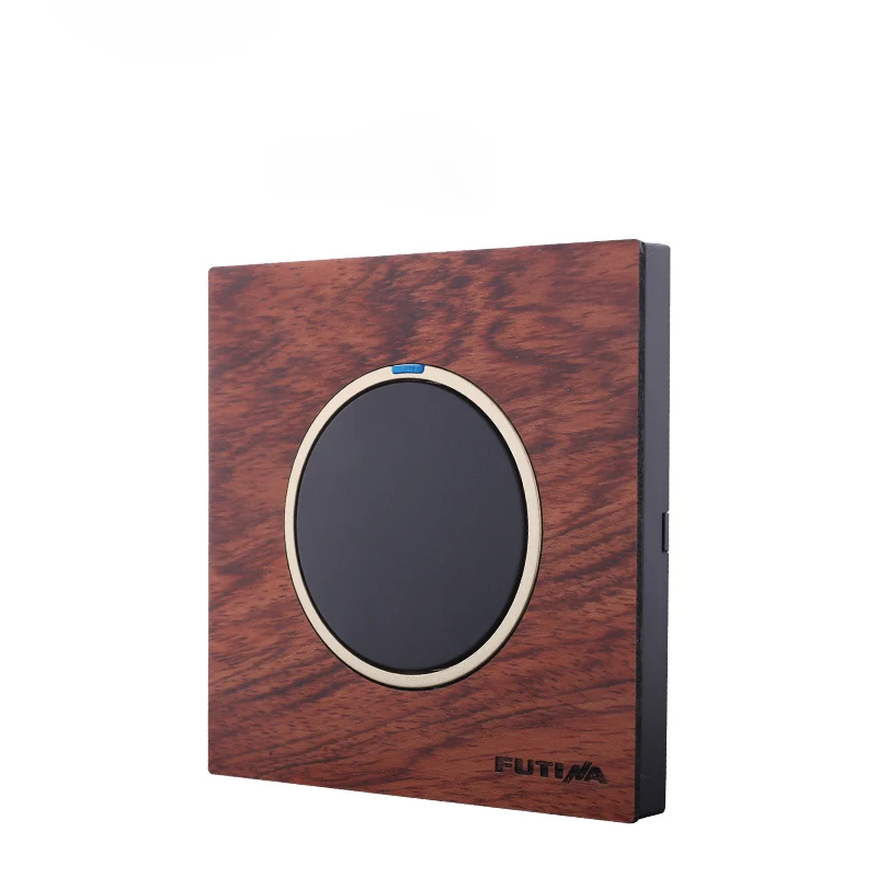 

Wood New Style Wall Switch Panel With LED One Control Two Way 6A 110V- 250V