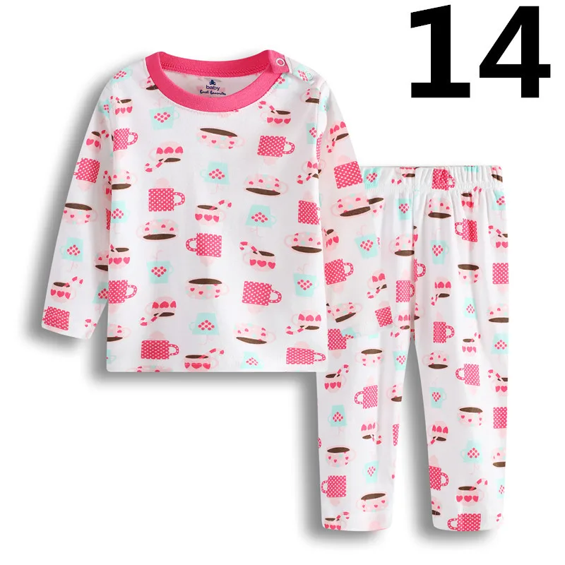 

Retail! Baby Girl Sleepwear Suits Infant Pajamas Pink 100% Cotton Newborn Sleep Sets Children Clothes At Home 3-24 Months