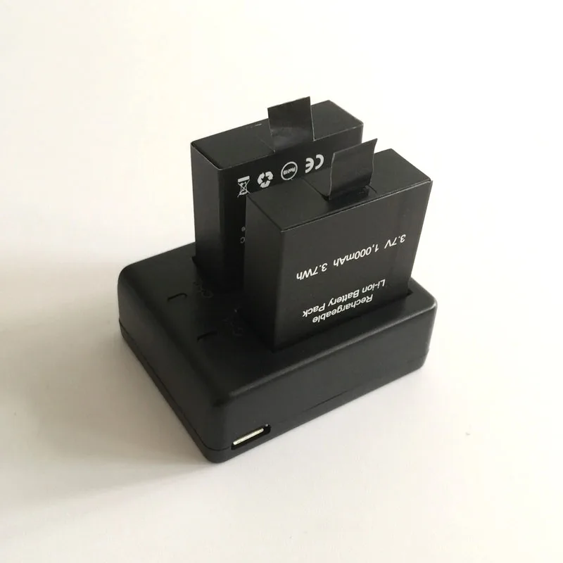 2pcs Li-ion Battery+Dual Charger For Gitup Git1 Git2 SJCAM SJ4000 Action Camera