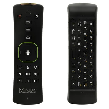 

MINIX NEO A3 QWERTY Keyboard Six-Axis Gyroscope Remote Wireless Air Mouse with Voice Input for MINIX Media Hub Android TV Box