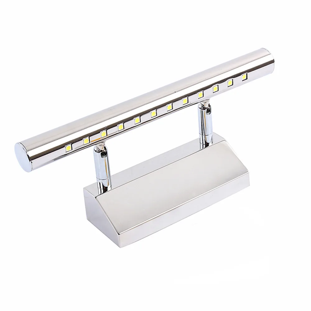 

3W LED Bathroom Mirror Light Stainless Steel Adjustable Picture Light Mirror Light with Switch Dimming Mirrors Christmas Gift