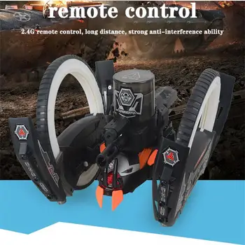 

Two-wheel RC remote control mechanical chariot robot 2.4G cool remote control robot DIY shooting game model children interaction
