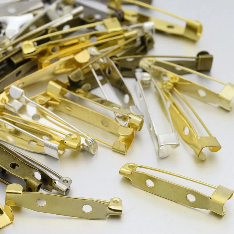 

100Pcs 2 Holes Insurance Pin Mixed Color Expanded Brooch Tow-hole Safety Pins Clothes Accessories DIY Clothing Craft Supplies