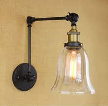 Edison Style Loft Vintage Industrial Lighting Wall Lamp With Long Adjustable Arm Wall Light Arandelas Wall Sconce nordic loft style industrial vintage wall lamp edison wall sconce adjustable metal wall light fixtures for home lighting