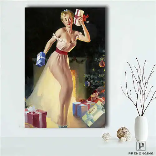 

Custom Pin Up Girls (3)@ Poster tree art Printing Posters Cloth Fabric Wall Art Pictures For Living Room Decor#18-12-05-11