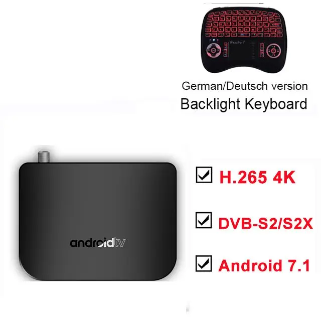 DVB-S2 Android tv Box Amlogic S905D 2,4G wifi Поддержка 4K H.265 DVB S2 S2X спутниковый ресивер Mini M8S Plus Smart tv медиаплеер - Цвет: Add Backlight G