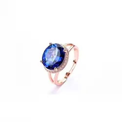 18 К Золотое кольцо ручной ювелирные изделия горячая Распродажа MEDBOO синий природный топаз Драгоценное кольцо с бриллиантом вечерние кольца