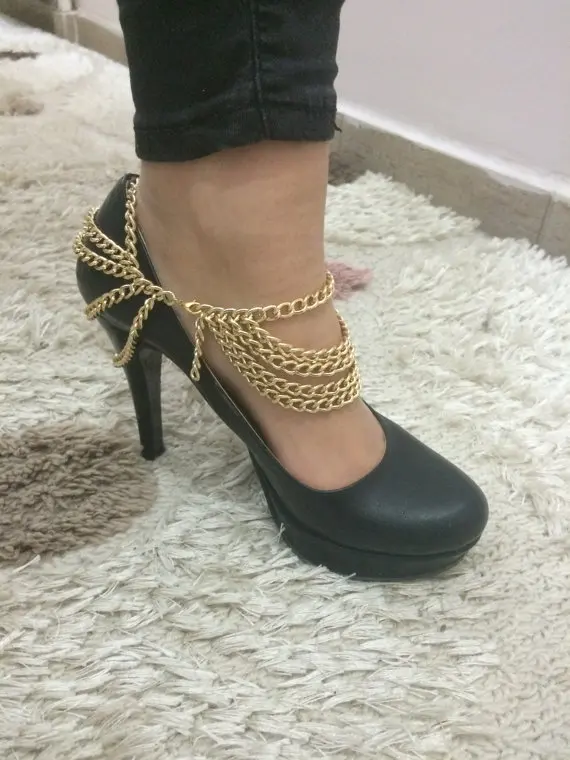 Free shipping, guide bracelet / Golden Boot Bracelet, shoe chain, high