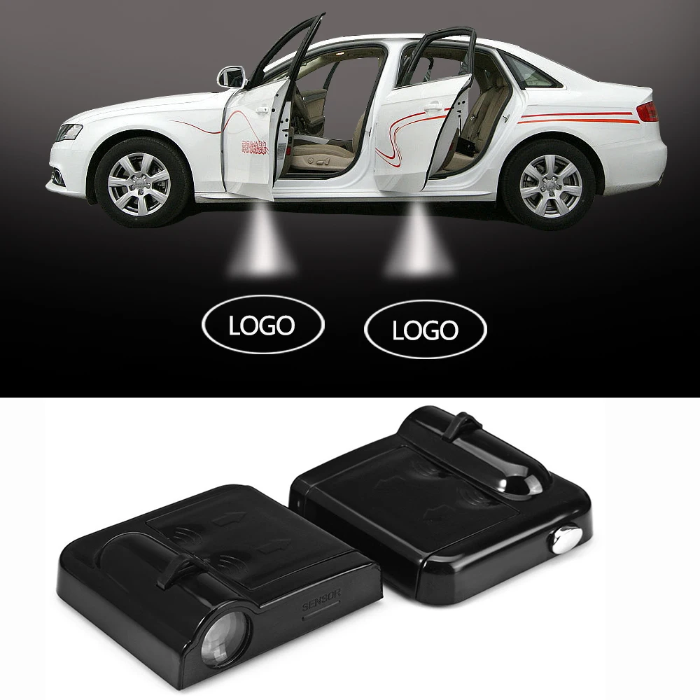 2x LED Car Door Courtesy Laser Logo Projector Light For Skoda Octavia