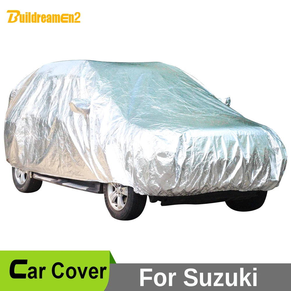 Buildreamen2 Full Car Cover Waterproof Sun Anti UV Snow Rain Hail