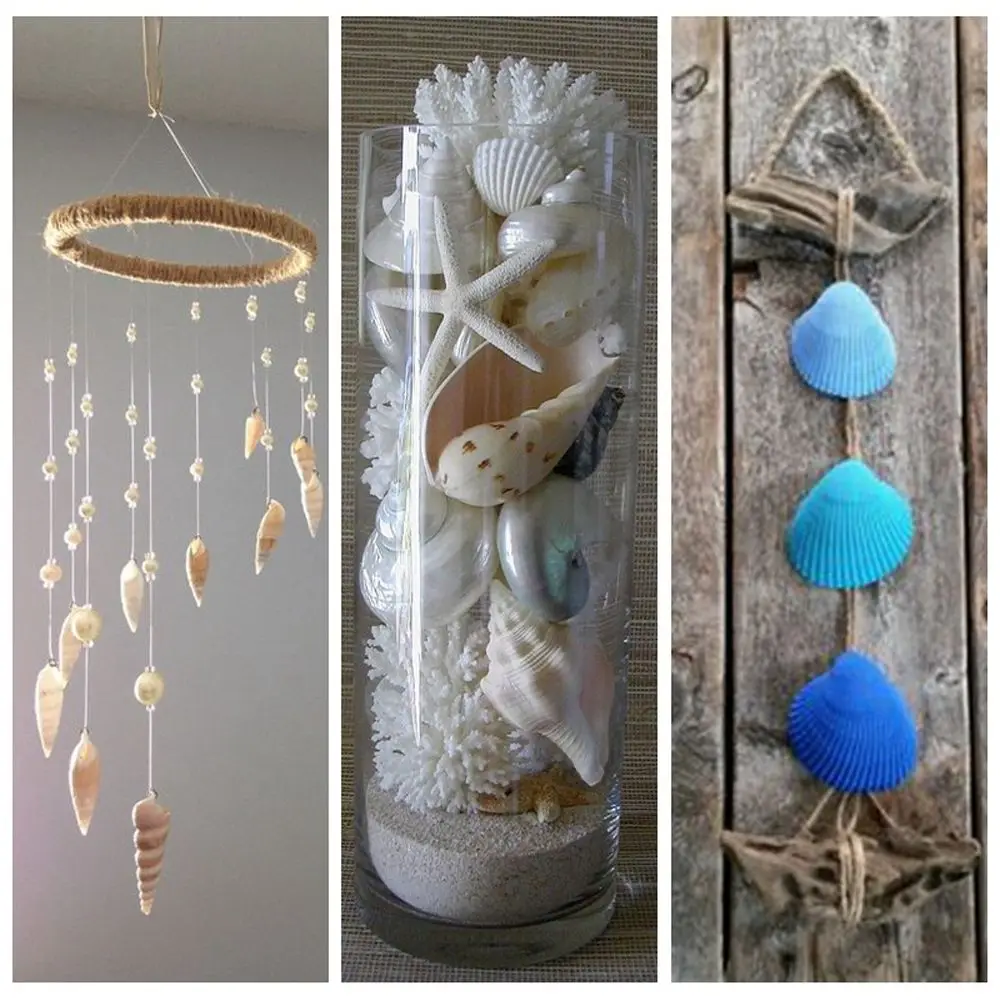 

50pcs/bag Shell model Creamy White Natural Sea Loose Beads Accessories for Fish Tank Home Decoration Craft unique
