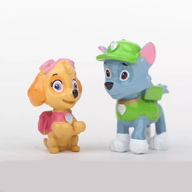 С принтом из мультфильма «Щенячий патруль собака patrulla canina игрушки 12 шт./компл. Аниме Фигурка автомобиля Пластик игрушки фигурку модель детских игрушек