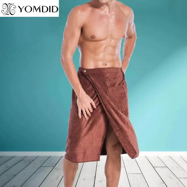 Uomo Wearable Telo da bagno telo da bagno BF Con Tasca Magica Mircofiber Morbido Uomo Wearable Telo da bagno telo da bagno BF Con Tasca Magica Mircofiber Morbido
