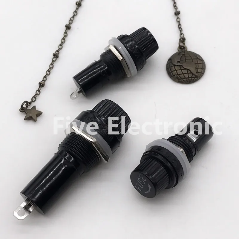 

Black Fuse 10A250V,15A125V, 5*20mm 6*30mm fuse holder. 5X20MM, 6X30MM