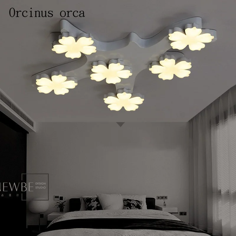 

Bedroom lamp warm romantic modern minimalist living room led ceiling light master bedroom creative Nordic personality room lamps