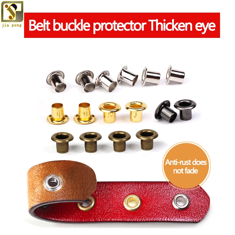 

jia peng belt bukcle protector ring ticken eye (20pcs) +tools button colorful specification small eye4-6mm for belt shoes bags