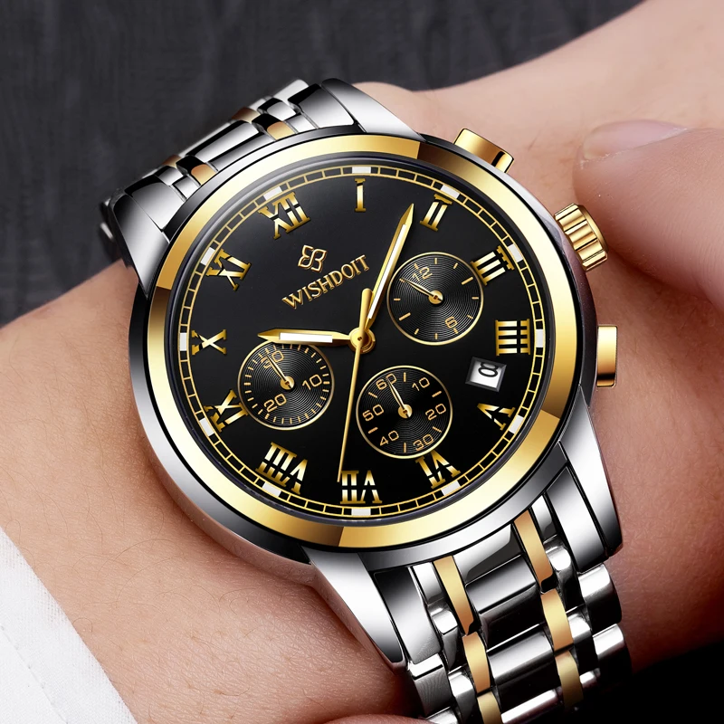 

WISHDOIT Mens Watchs Business Sport Fashion Casual Waterproof Men Quartz Watch Military Male Clock reloj hombre Top Luxury Brand