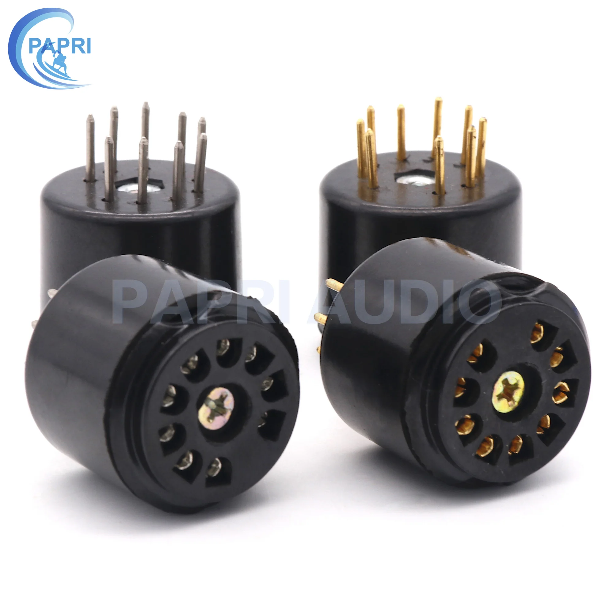 

Free Shipping 10PCS BAKELITE Silver Plated 9pin Tube Socket Testing Saver For 12AT7 /12AX7/6DJ8/ECC82/6922