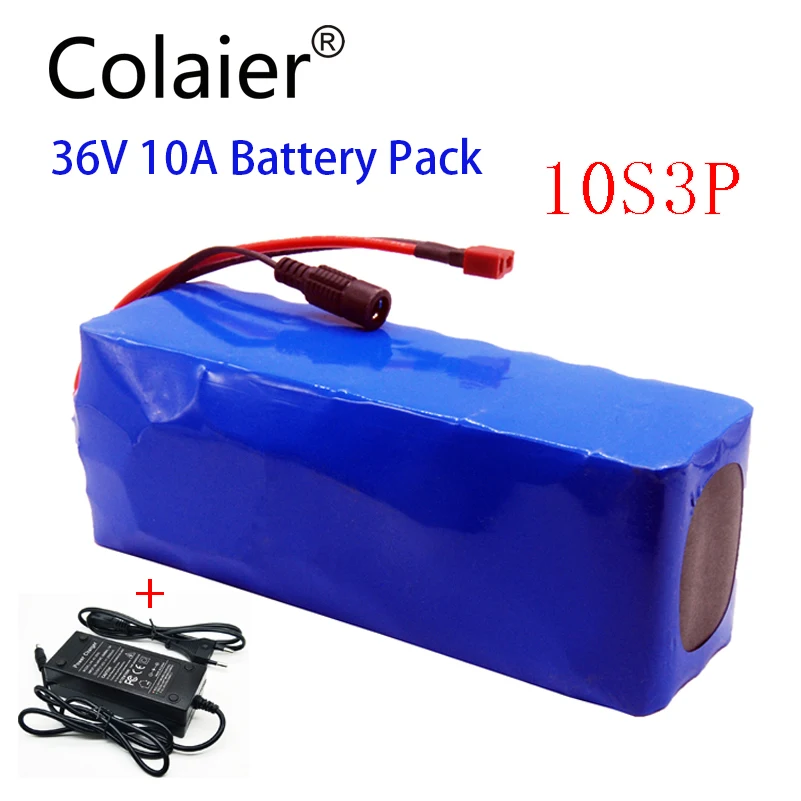 Colaier 36 V 10Ah 10S3P 18650 аккумуляторная батарея, модифицированные велосипеды, электрический автомобиль 36 V Защита PCB+ 42 V 2A зарядное устройство