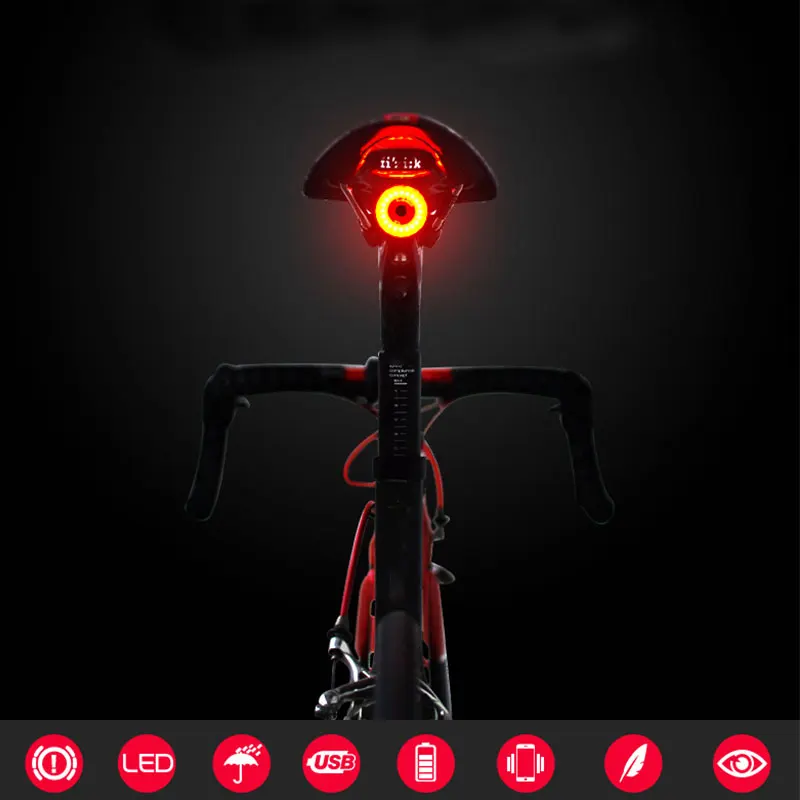 

XLITE100 Bicycle Flashlight Bike Rear Light Auto Start/Stop Brake Sensing IPx6 Waterproof LED Charging Cycling Taillight