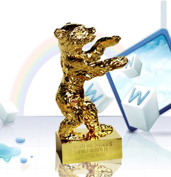 

Golden Bear Awards Trophy Replica Gold Bear Trophy Zinc Alloy Gold Bear Trophy