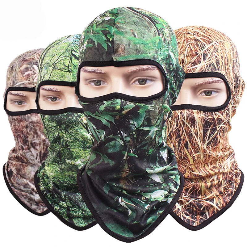 

Breathable Quick-dry CS Tree Jungle Camouflage Bionic Balaclava Tactical Military Army Bicycle Cap Hats Protect Full Face Mask