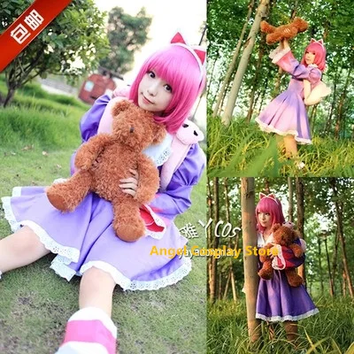 Game Anime LOL Annie Party Mode De dame van de nacht lolita dress rok uniform cosplay kostuum 2 kleuren elke Size Game Anime LOL Annie Party Mode De dame van de nacht lolita dress rok uniform cosplay kostuum 2 kleuren elke Size