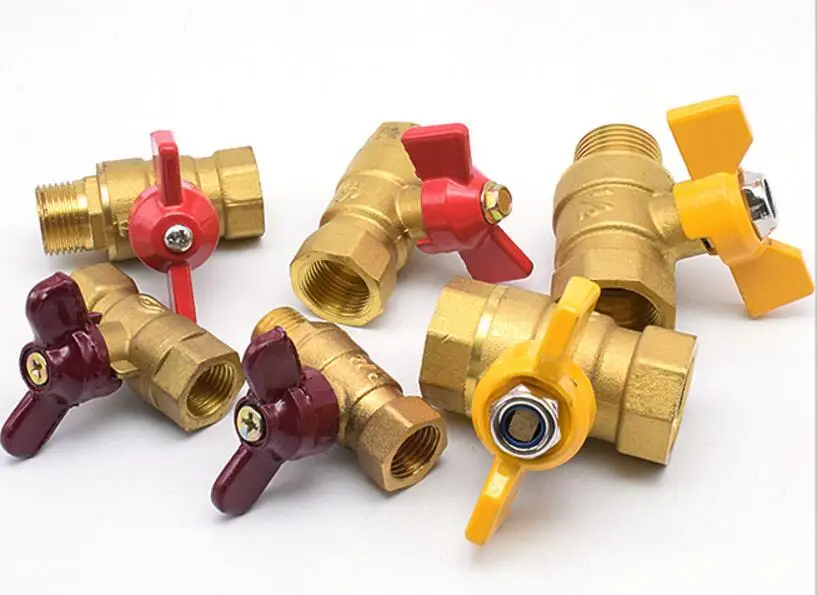 

1PSC 1/4" 3/8" 1/2" DN8 DN10 DN15 Butterfly handle ball valve Female and Male gas valve