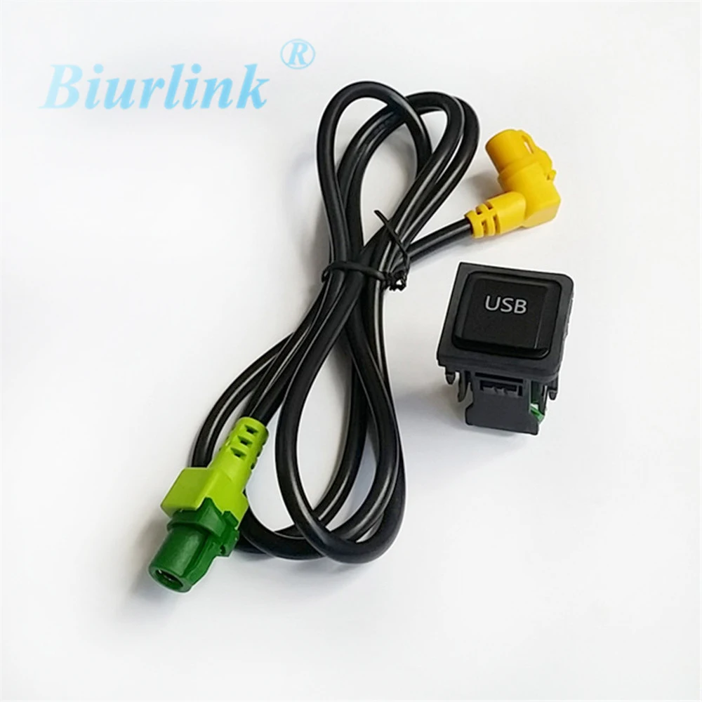 

Biurlink Car Audio USB Switch Button Cable Adaptor for Skoda Octavia with RCD510