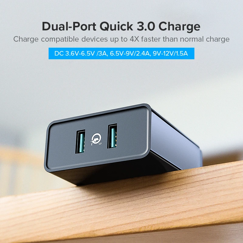 Online Cargador rápido Ugreen cargador rápido 3,0 QC 36W USB cargador para iPhone QC3.0 cargador de pared para Samsung s10 Xiaomi mi 9 cargador de teléfono