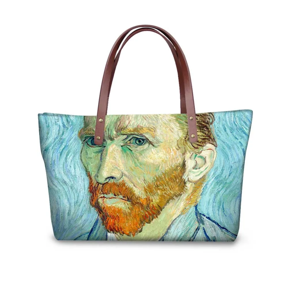 Noisydesigns Ван Гог Звездная ночь 3D персонализированные сумки Прямая доставка холст
