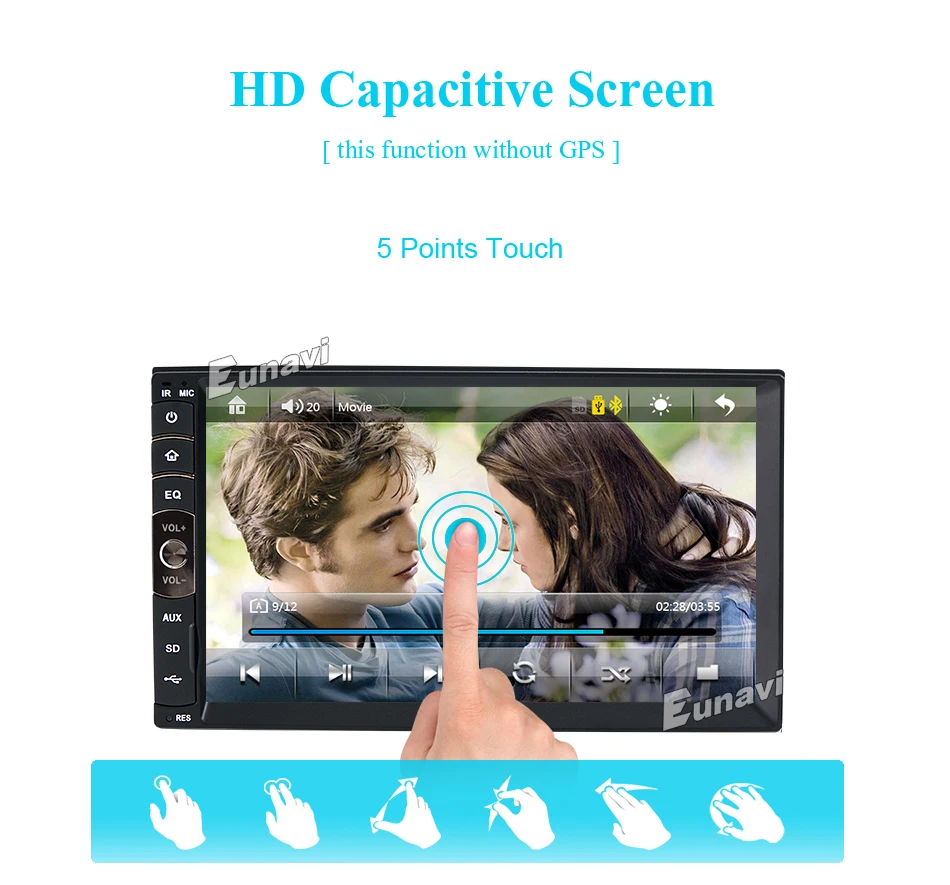 Sale Eunavi 2 DIN Car radio / GPS / MP3 / mp5 / usb / sd / player Bluetooth Handsfree Rearview after Touch screen hd system Radio BT 11 Sale Eunavi 2 DIN Car radio / GPS / MP3 / mp5 / usb / sd / player Bluetooth Handsfree Rearview after Touch screen hd system Radio BT 11