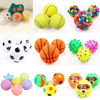 1pcs Diameter 6cm Squeaky Pet Dog Ball Toys for Small Dogs Rubber Chew Puppy Toy Dog Stuff Dogs Toys Pets brinquedo cachorro 1