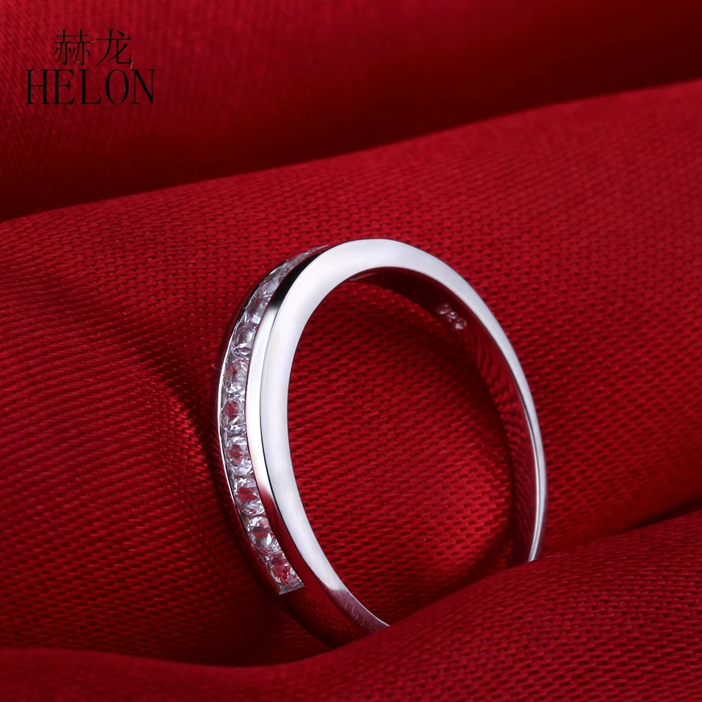 HELON, Муассанит, кольцо, твердое, 10 к, белое золото, VVS/DEF, цвет, лаборатория, большой Муассанит, алмаз, обручальное кольцо, для женщин, ювелирное изделие, подарок