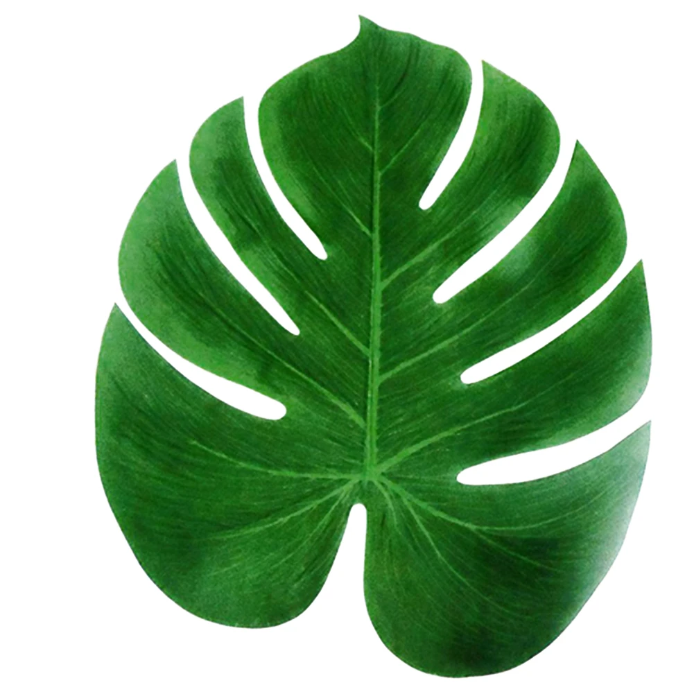 

12 Pcs Single Stem Turtle Leaves Simulation Faux Artificial Tropical Palm Leaves For Home Kitchen Party Wedding Decorations Or H