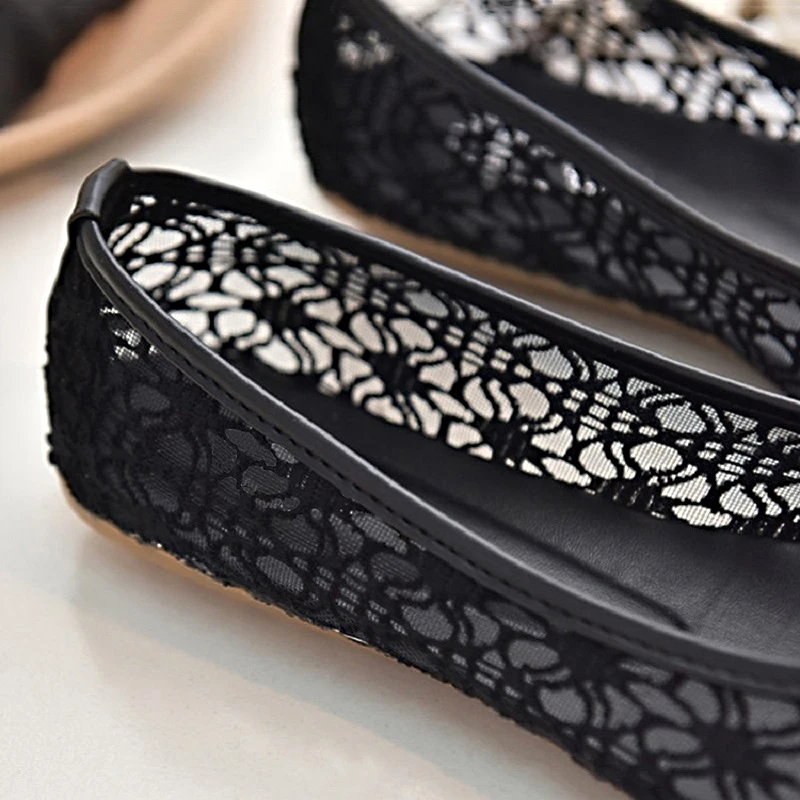 Women Flats Shoes Ballet Flats Fashion Bow-Knot Slip On Cut Outs Flat Summer