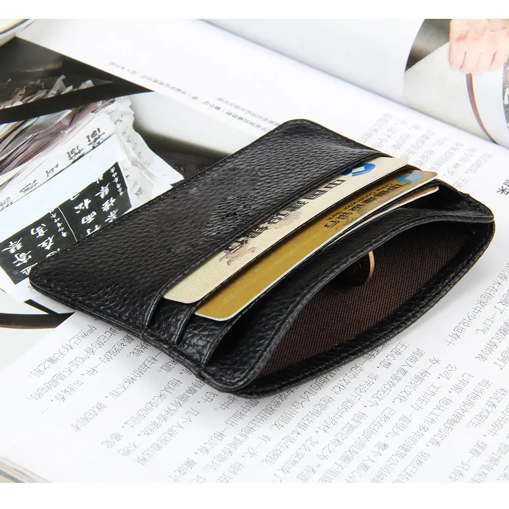 ISKYBOB 1 шт. мужской кошелек из искусственной кожи с передним карманом, тонкий мини держатель для кредитных карт, кошелек