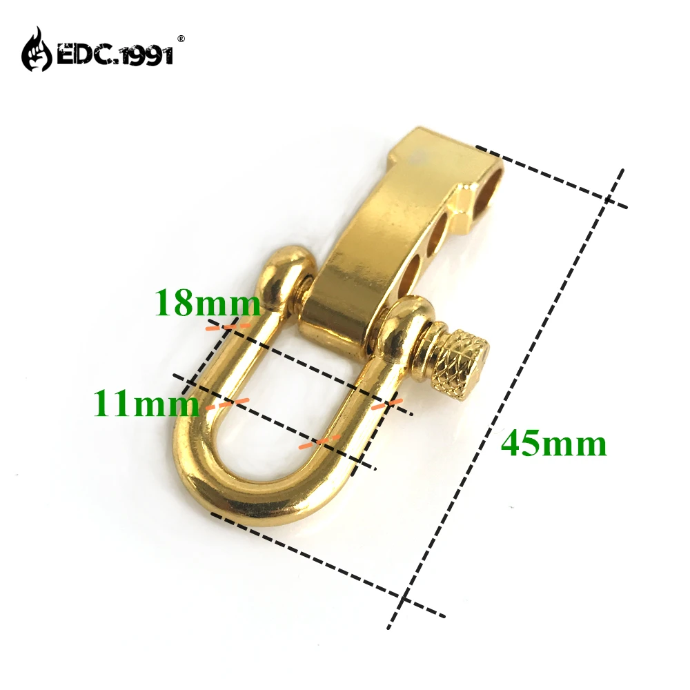 High Quality Adjustable O U Shape Anchor Shackle Outdoor Survival Rope Paracord Bracelet Buckle For Outdoor Sport Escape Tool
