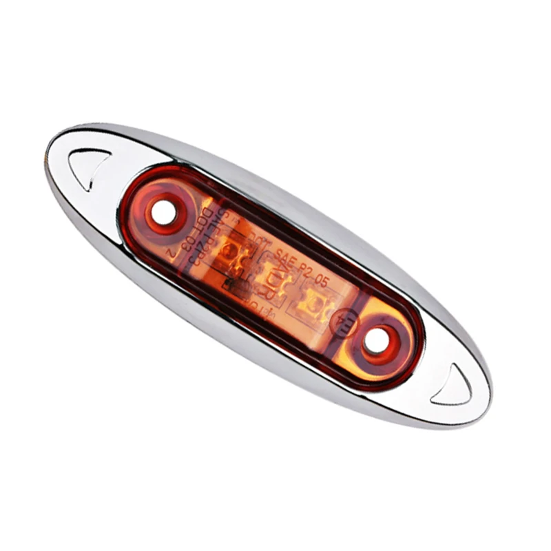 10pcs 3 LED Side Marker Clearance Fish Shape Truck Van Trailer Amber Lamp Light 25cm/9.8inches