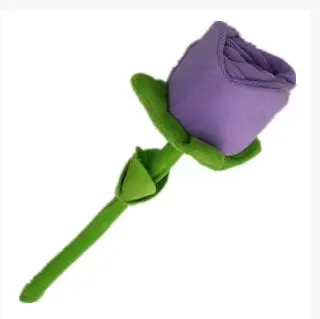 Плюшевые розы Игрушечные лошадки один кусок Розничная День Святого Валентина Творческий сюрприз подарки Свадебная вечеринка праздничные букеты питания - Цвет: Purple