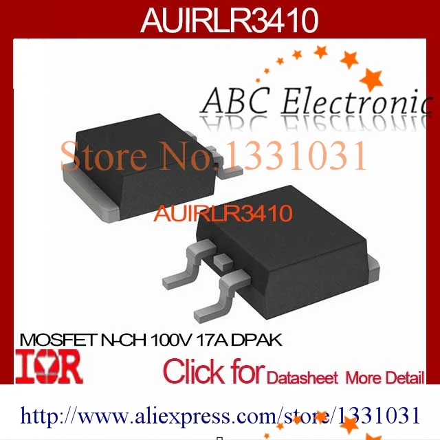 IRLU3410 IRLU 3410; N-Channel MOSFET Transistor 17A 100V